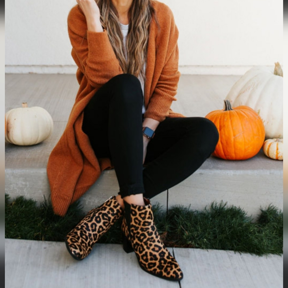 Antonio Melani Cowhide Leopard Boots